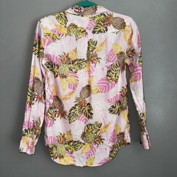 EUC Tommy Bahama Pineapple Parc Linen Button Up Shirt Size XS - Picture 8 of 9